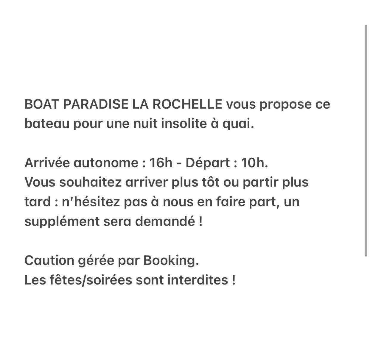 Une Nuit Sur Un Magnifique Bateau Linge Et Menage Inclus - Boat Paradise La Rochelle La Rochelle  Exteriér fotografie